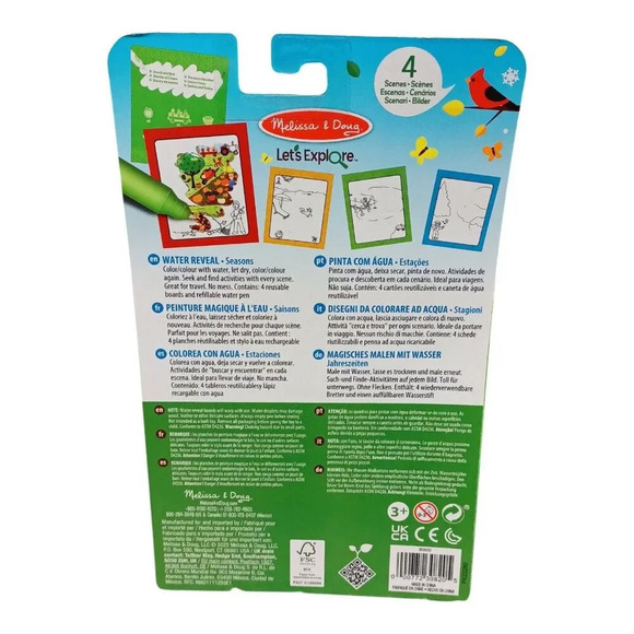 Melissa & Doug Color Reveal Pad Water Wow Seasons On The Go Travel Reusable NEW - Picture 2 of 6